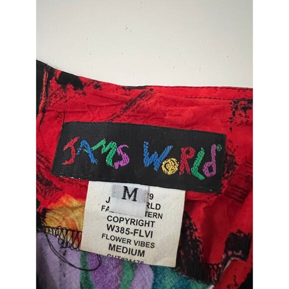 Jams World Flower Vibes Spaghetti Strap Medium Women's Dress Summer A-Line - Picture 2 of 3